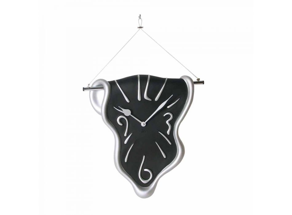 Nowoczesny zegar ścienny z ręcznie zdobionej żywicy Made in Italy - Odin Viadurini