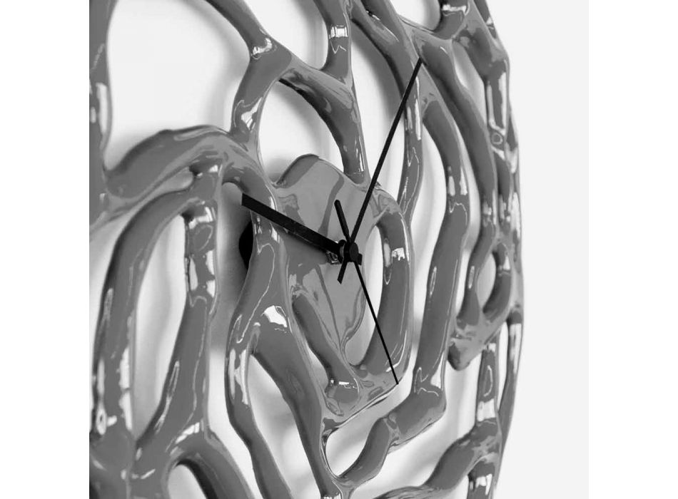 Perforowany nowoczesny zegar ścienny Kolorowy wzór Lakierowany błyszczący - Ruffo Viadurini
