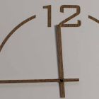 Kwadratowy i nowoczesny zegar ścienny z drewna beżowo-brązowego - Tabata Viadurini
