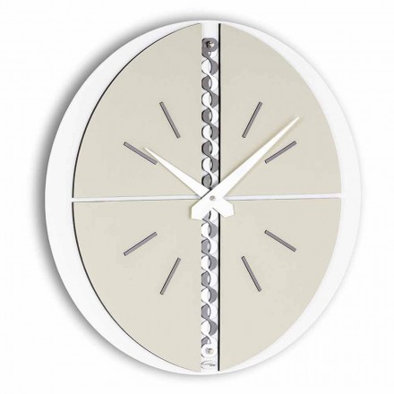 Okrągły zegar ścienny ze wspornikiem z PVC Made in Italy - Elisio Viadurini