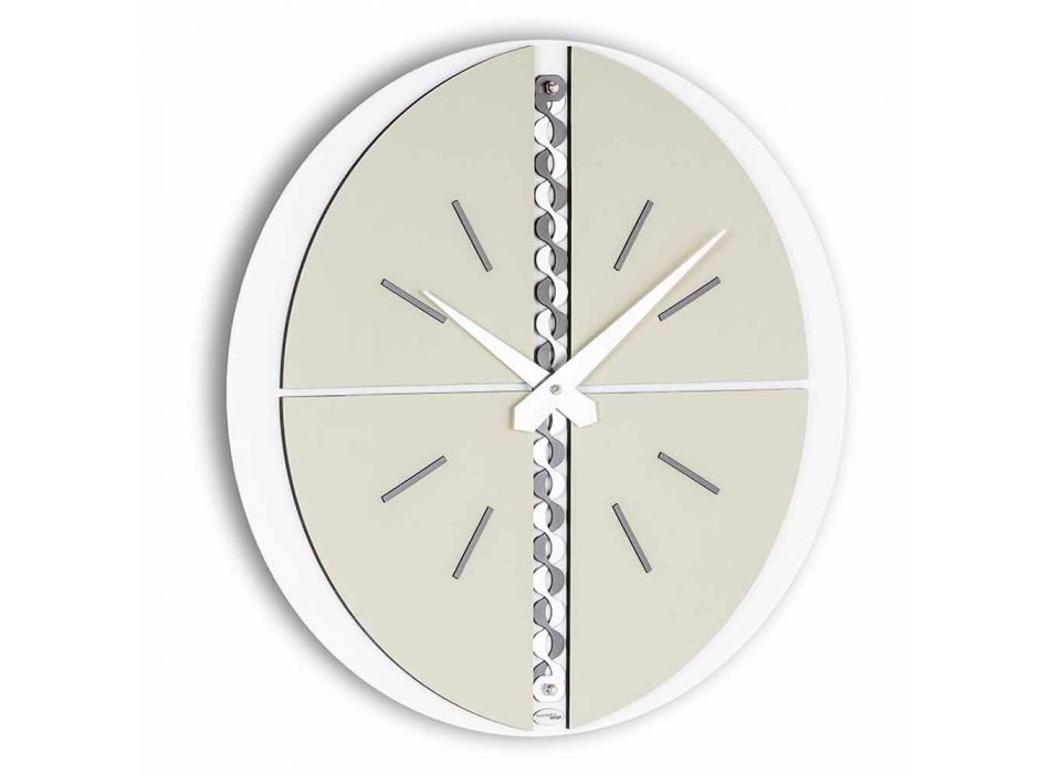 Okrągły zegar ścienny ze wspornikiem z PVC Made in Italy - Elisio Viadurini