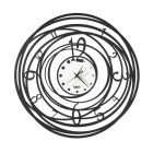 Okrągły zegar ścienny z żelazną dekoracją w 3 kolorach - Doric Viadurini