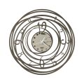 Okrągły zegar ścienny z żelaznym dekorem w 3 kolorach - Doric