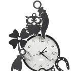 Okrągły żelazny zegar ścienny z dekoracjami Fortuna - Tibio Viadurini