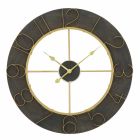 Okrągły zegar ścienny o średnicy 70 cm Nowoczesny design z żelaza i MDF - Tonia Viadurini