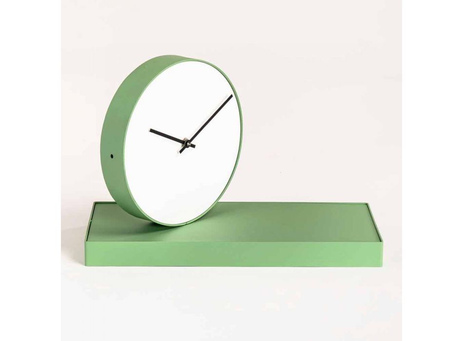 Obrotowy zegar stołowy ze stalowym lustrem Made in Italy - Meritorious Viadurini