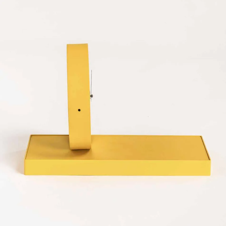 Obrotowy zegar stołowy ze stalowym lustrem Made in Italy - Meritorious Viadurini