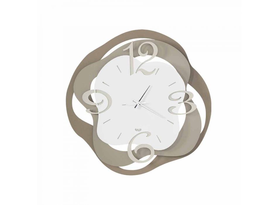 Zegar ścienny nowoczesny design z żelaza Wykonany we Włoszech - Gertrude Viadurini