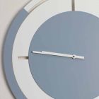 Klasyczny okrągły duży zegar ścienny w kolorze białym i drewnie Avio - Beppe Viadurini
