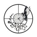 Żelazny zegar z dekoracją kolibra Made in Italy - Virgin