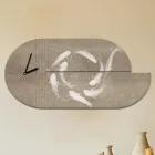 Drewniany zegar z nadrukiem czapli Made in Italy - Palau Viadurini