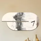 Drewniany zegar z nadrukiem czapli Made in Italy - Palau Viadurini