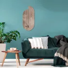 Drewniany zegar z nadrukiem czapli Made in Italy - Palau Viadurini