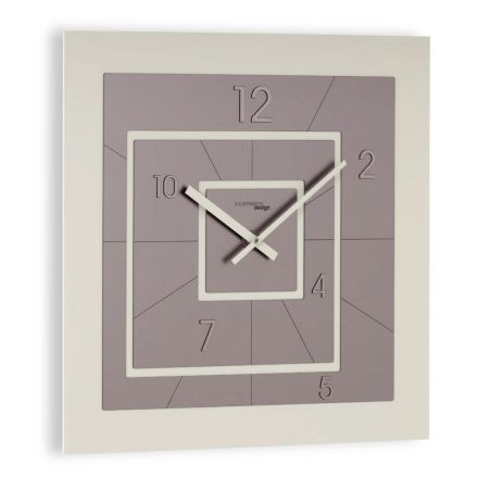 Kwadratowy zegar z półspienionego PCV o dużej gęstości, wyprodukowany we Włoszech - kreatywny Viadurini