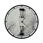 Zegar wykonany z żelaza z 3 wskazówkami Made in Italy - Gwiazda Viadurini