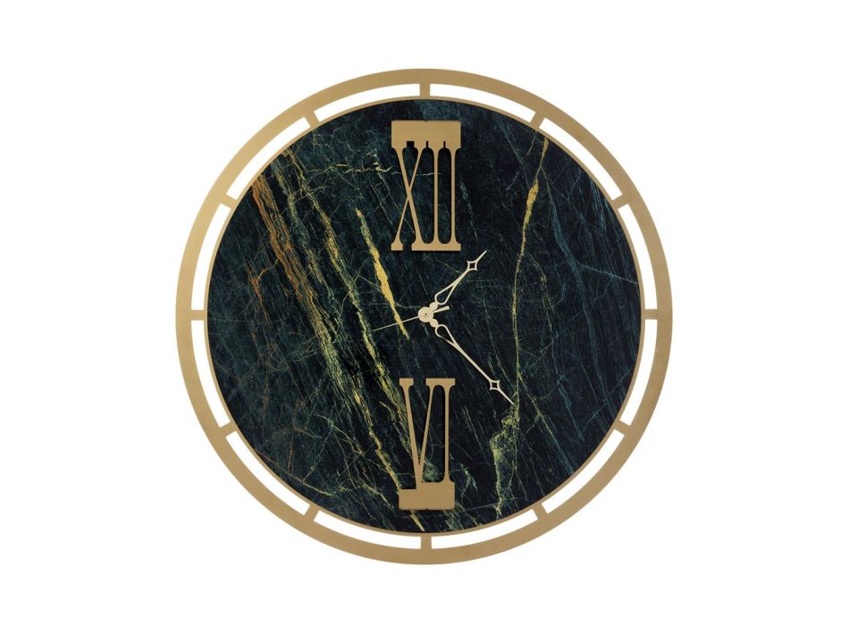 Zegar wykonany z żelaza z 3 wskazówkami Made in Italy - Gwiazda Viadurini