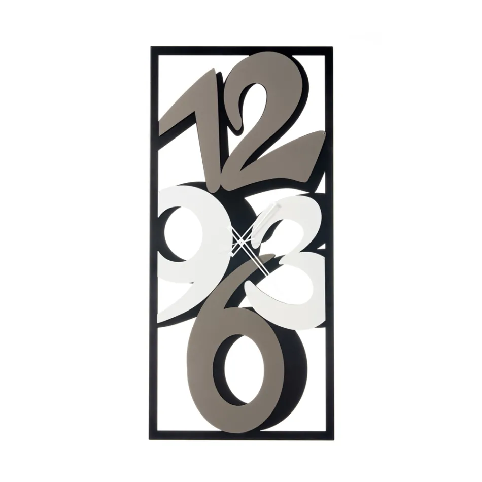 Zegar wykonany z żelaza z dużymi cyframi Made in Italy - Akwarium Viadurini