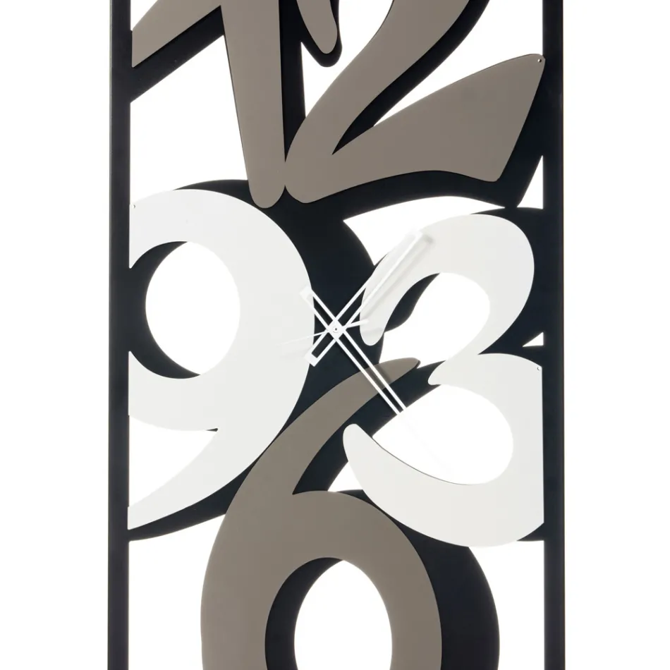 Zegar wykonany z żelaza z dużymi cyframi Made in Italy - Akwarium Viadurini