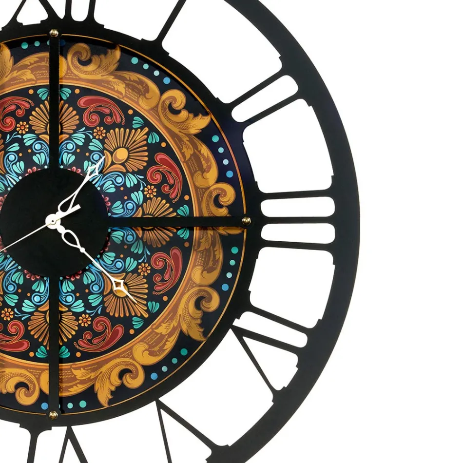 Zegar wykonany z żelaza w 3 różnych wykończeniach Made in Italy - Pszenica Viadurini