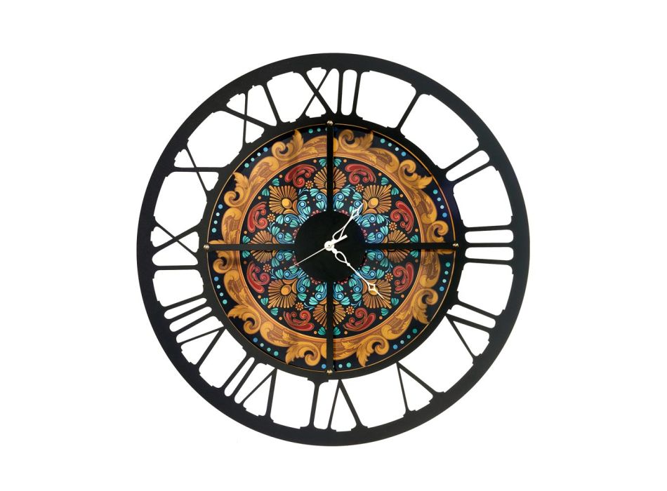 Zegar wykonany z żelaza w 3 różnych wykończeniach Made in Italy - Pszenica Viadurini