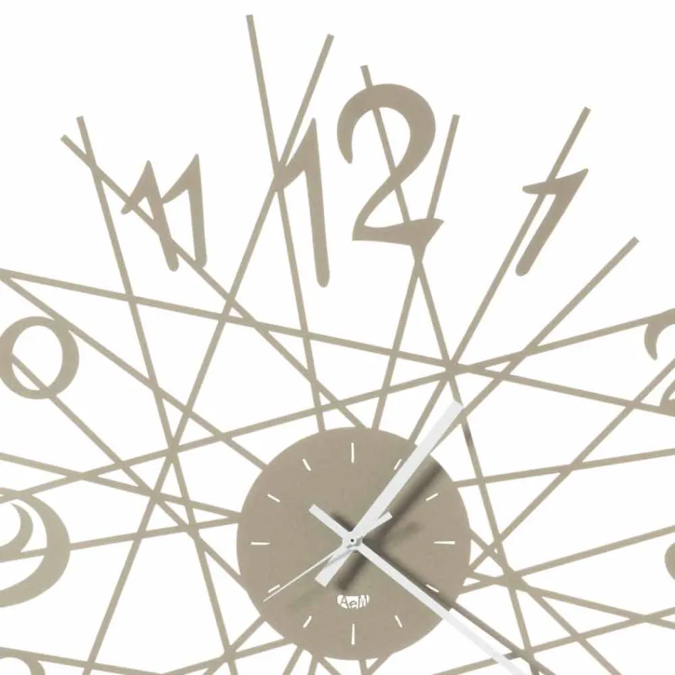 Okrągły zegar ścienny z żelaza, wykonany we Włoszech - Kombo Viadurini