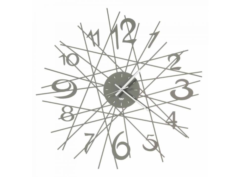 Okrągły zegar ścienny z żelaza, wykonany we Włoszech - Kombo Viadurini