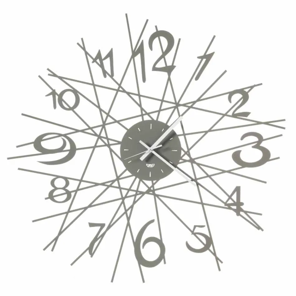 Okrągły zegar ścienny z żelaza, wykonany we Włoszech - Kombo Viadurini