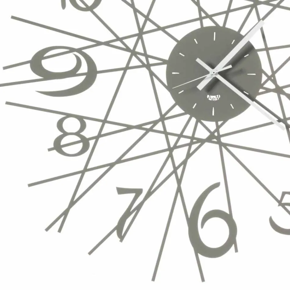 Okrągły zegar ścienny z żelaza, wykonany we Włoszech - Kombo Viadurini