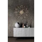 Okrągły zegar ścienny z żelaza, wykonany we Włoszech - Kombo Viadurini