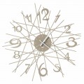 Okrągły zegar ścienny z żelaza, wykonany we Włoszech - Kombo