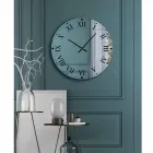 Okrągły zegar ścienny z lustrzanego kryształu Made in Italy - Gear Viadurini