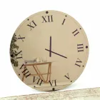 Okrągły zegar ścienny z lustrzanego kryształu Made in Italy - Gear Viadurini