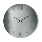 Okrągły zegar ze szkła lustrzanego z cyframi grawerowanymi laserowo - Clelia Viadurini