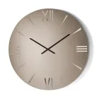 Okrągły zegar ze szkła lustrzanego z cyframi grawerowanymi laserowo - Clelia Viadurini