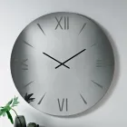 Okrągły zegar ze szkła lustrzanego z cyframi grawerowanymi laserowo - Clelia Viadurini