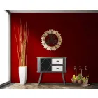 Nowoczesny okrągły zegar ścienny z żelaza i MDF - Gitta Viadurini