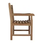 Ławka ogrodowa 3-osobowa wykonana z drewna tekowego - schronienie Viadurini