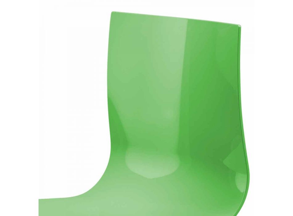 3-osobowa ławka biurowa ze stali i kolorowego technopolimeru z recyklingu - Verenza Viadurini