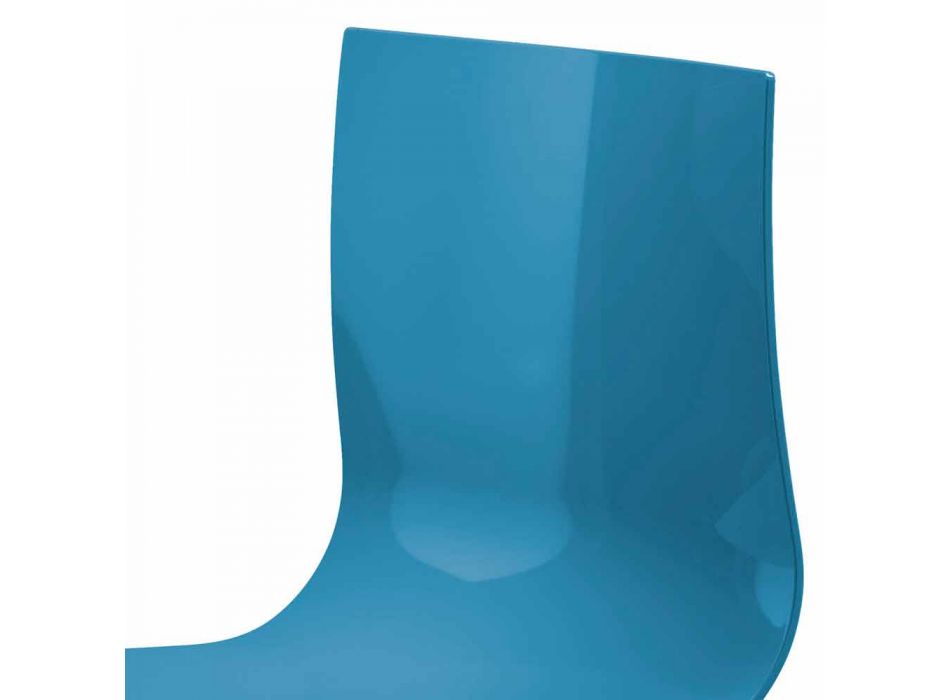 3-osobowa ławka biurowa ze stali i kolorowego technopolimeru z recyklingu - Verenza Viadurini
