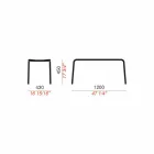 Niska ławka z aluminium malowanego na zewnątrz, wyprodukowana we Włoszech - Sybella Viadurini