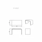 Długa, nowoczesna ławka łazienkowa produkowana we Włoszech Recanati Viadurini