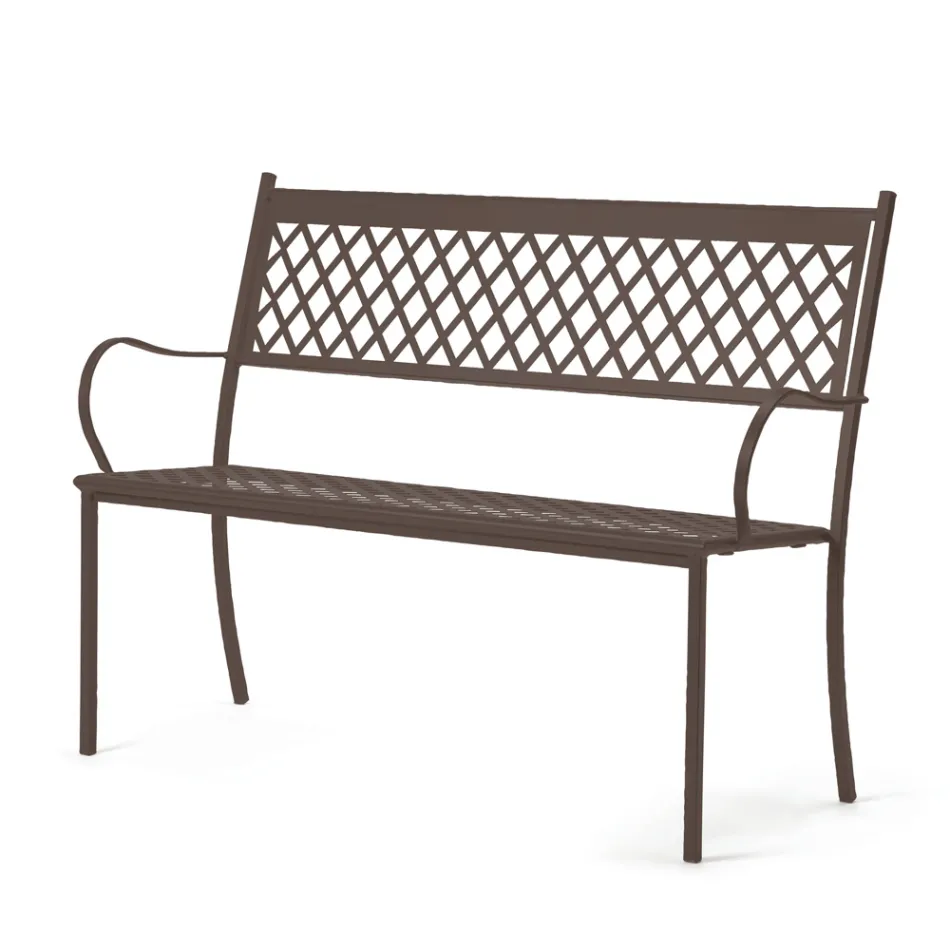 Ławka zewnętrzna do układania w stosy ze stali ocynkowanej Made in Italy - Celia Viadurini