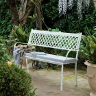 Ławka zewnętrzna do układania w stosy ze stali ocynkowanej Made in Italy - Celia Viadurini