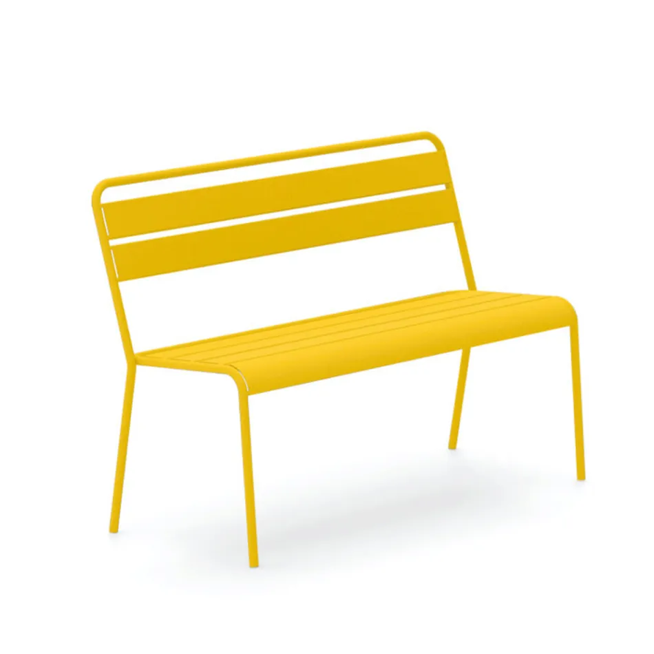 Ławka ogrodowa do układania w stosy z konstrukcją ze stali ocynkowanej Made in Italy - Ralph Viadurini