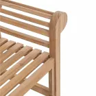 Ławka ogrodowa z drewna tekowego w stylu rustykalnym - Simonia Viadurini