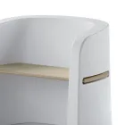 Ławka ogrodowa z polietylenu i drewna brzozowego Made in Italy - Talula Viadurini