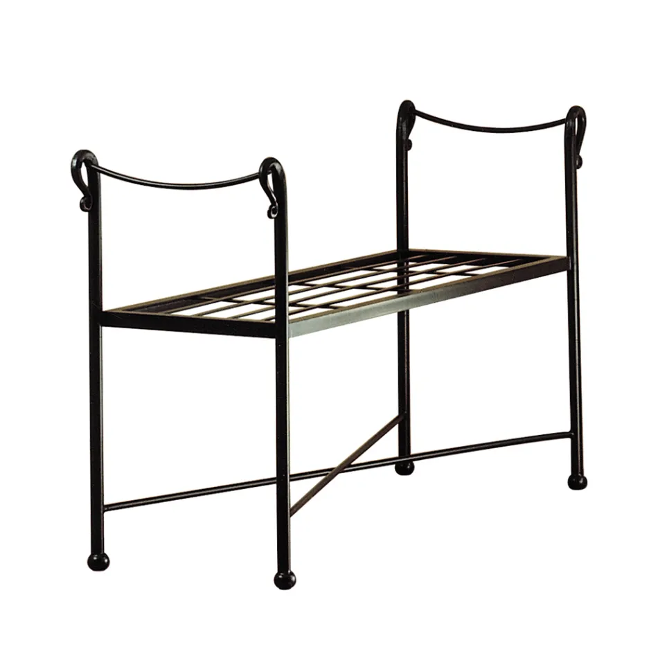 Ławka z rurek żelaznych w różnych wykończeniach Made in Italy - Praga Viadurini