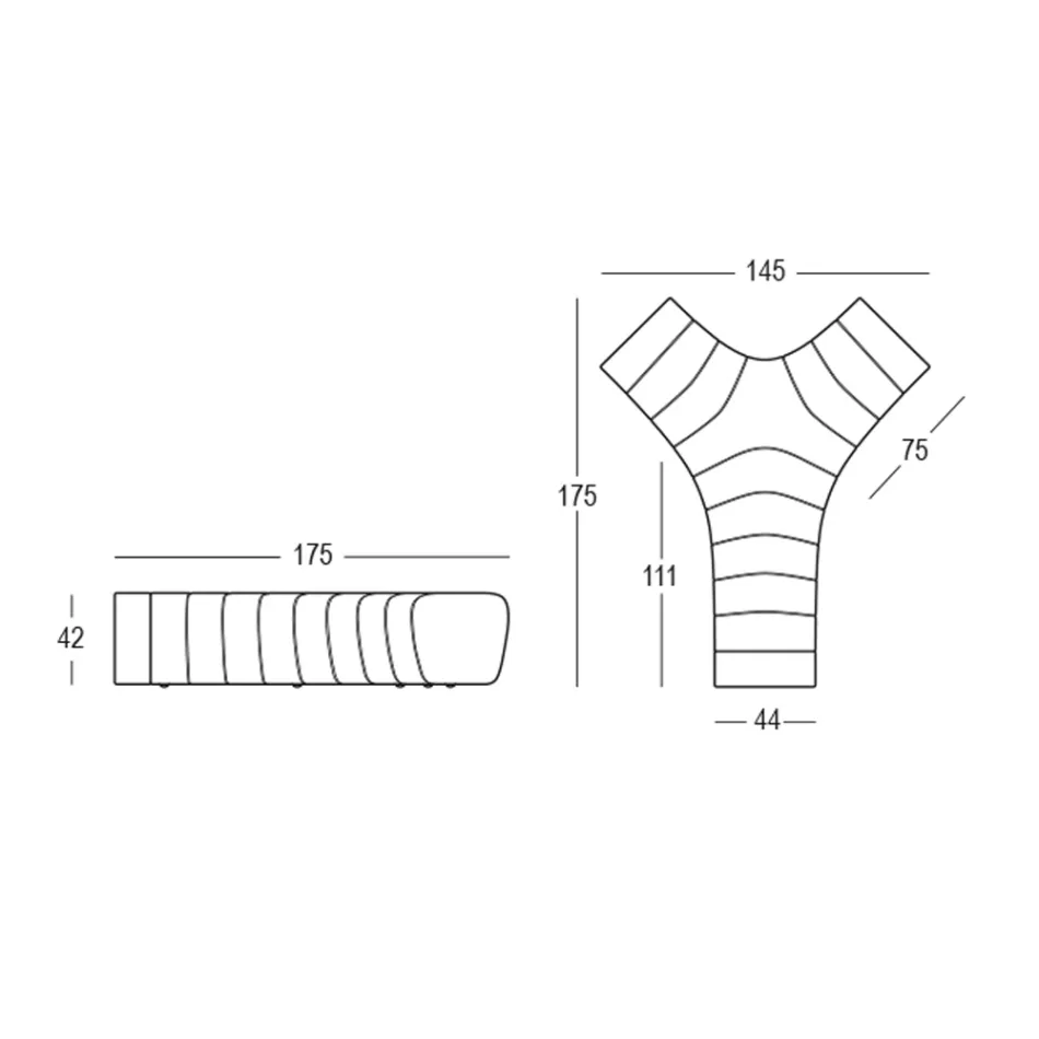 Świecąca ławka ogrodowa z polietylenu z diodą LED Made in Italy - Galatea Viadurini