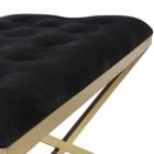 Prostokątna ławka o nowoczesnym designie z żelaza i tkaniny - Haily Viadurini