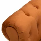 Nowoczesna prostokątna ławka z drewna i tkaniny - Theodore Viadurini